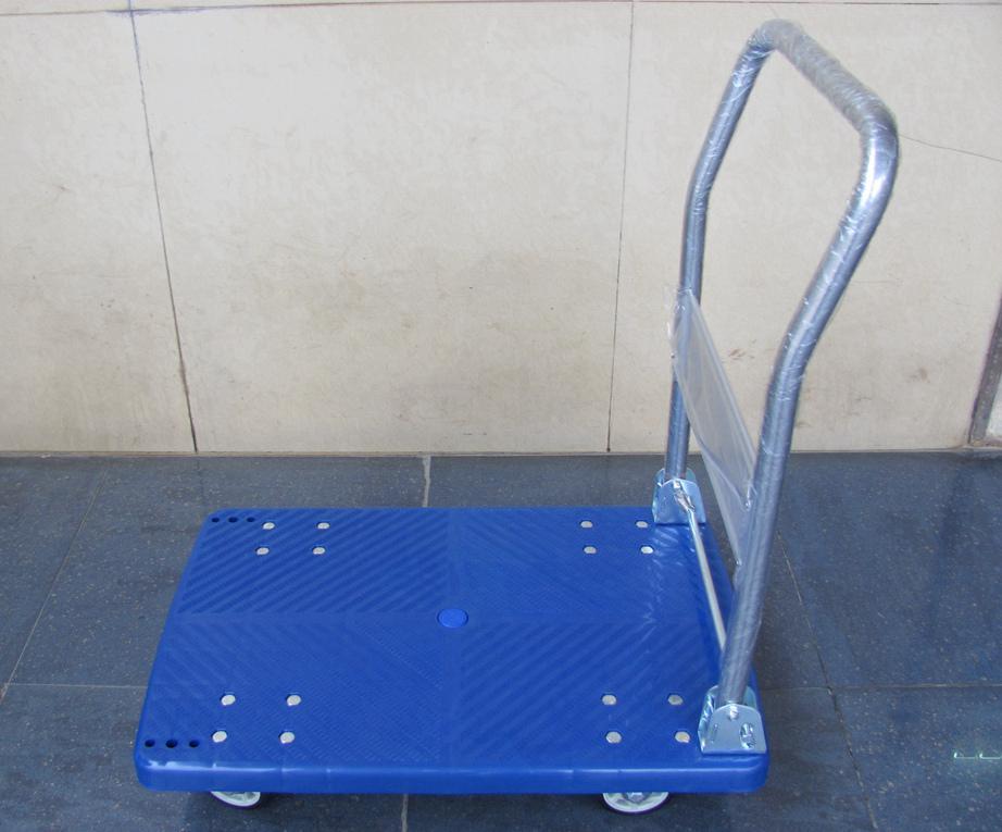 72*48cm  承重150kg 優(yōu)質(zhì)藍(lán)色塑料平板手推車