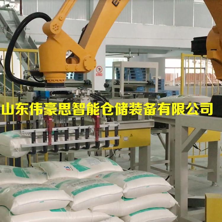 食鹽全自動碼垛機工作原理 機器人碼垛機廠家直供